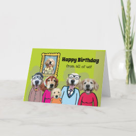 Tarjeta Gracioso Golden Retriever Feliz cumpleaños de todo