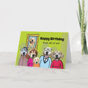 Tarjeta Gracioso Golden Retriever Feliz cumpleaños de todo