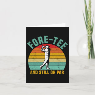 Tarjeta Gracioso Golf 40th Birthday Retro Fore-tee y Still