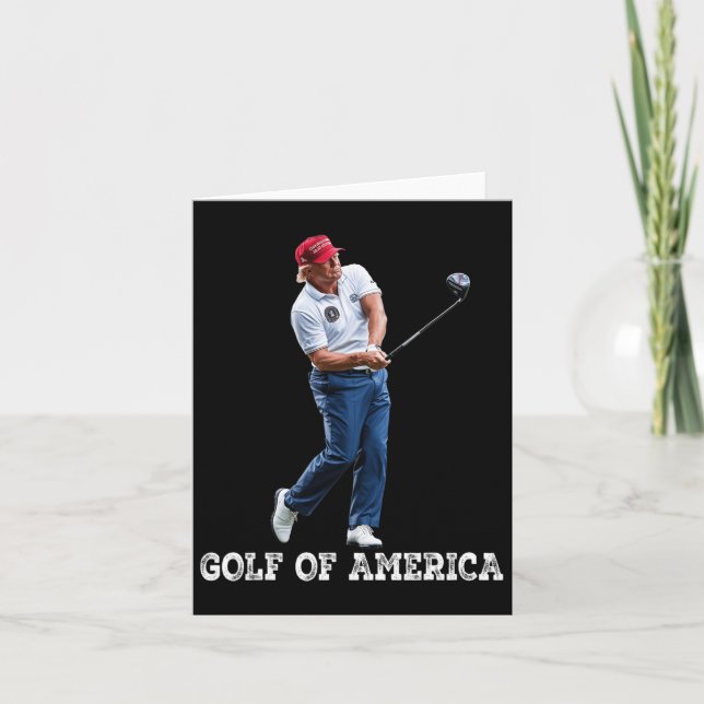 Tarjeta Gracioso Golf De América Donald Trump 1 (Anverso)