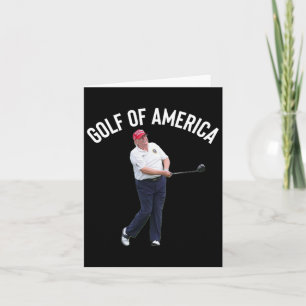 Tarjeta Gracioso Golf De América Donald Trump Pun