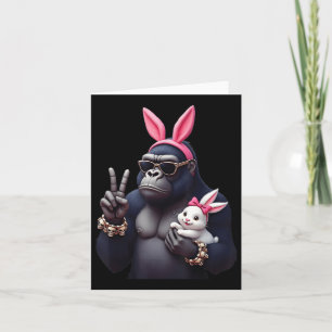 Tarjeta Gracioso Gorila Bunny Guay Easter, Curte &amp; Edg