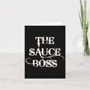 Tarjeta Gracioso Grill Bbq T Shirt The Sauce Boss Grill Da