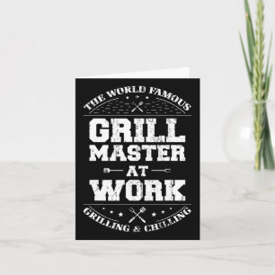 Tarjeta Gracioso Grill Master Bbq Chef Ahumado Lover Regal