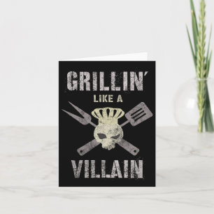 Tarjeta Gracioso Grillin' Como El Chef Villain Gangster Su