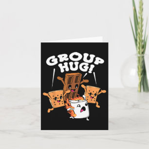 Tarjeta Gracioso grupo Camping Smores Hug Marshmallow Choc