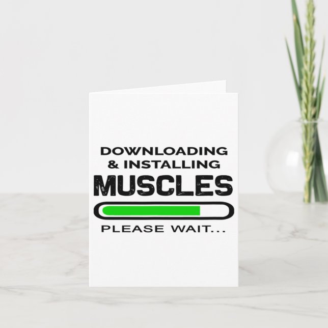 Tarjeta Gracioso Gym Workout Tee Descargar E Instalar M (Anverso)
