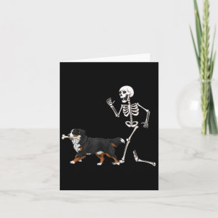 Tarjeta Gracioso Halloween Perro De Montaña Bernés Y Esque