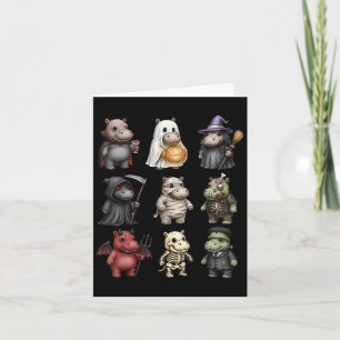 Tarjeta Gracioso Hip Ghost Witch Zombie Halloween Costuve 