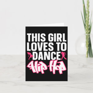 Tarjeta Gracioso Hip Hop Arte De Baile Para Niñas Chicas H
