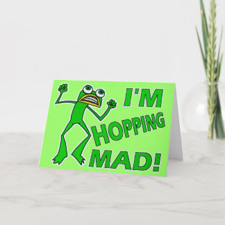 Tarjeta Gracioso Hopping Mad Frog Pun