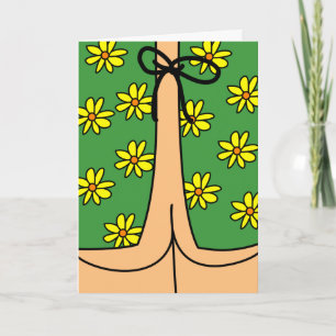 Tarjeta Gracioso hospital con bata y culo se siente mejor