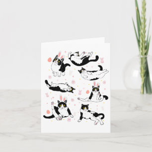 Tarjeta Gracioso Huevo negro de Pascua Feliz Conejo de Pas
