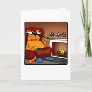 Tarjeta Gracioso Humor De Gato Mantener En Contacto Tarjet