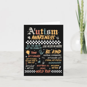 Tarjeta Gracioso I Rock the Spectrum Autism World Tour Aut