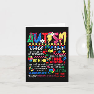 Tarjeta Gracioso I Rock the Spectrum Autism World Tour Aut