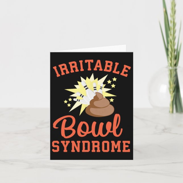 Tarjeta Gracioso Ibs Pooping Chiste Irritable Síndrome Bow (Anverso)