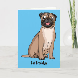 Tarjeta Gracioso ilustracion de personalizado de perro de 
