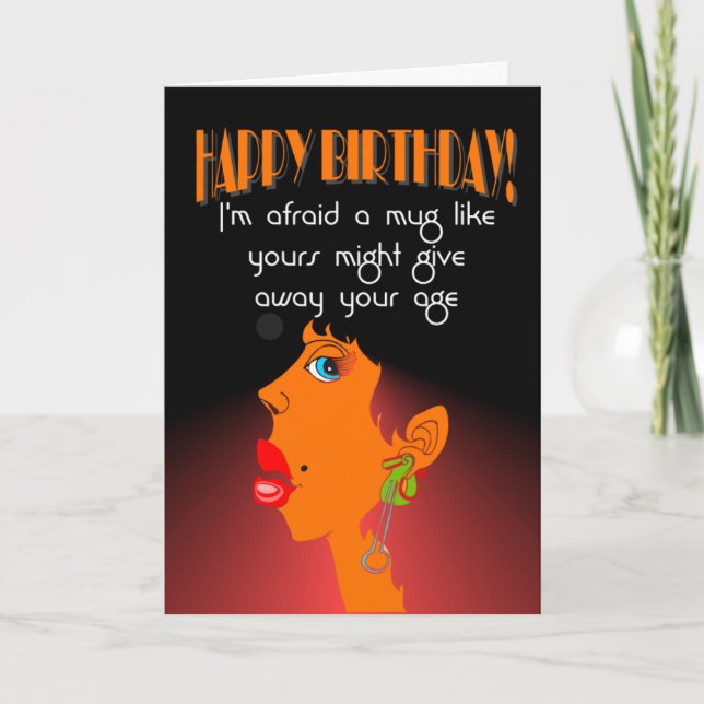 Tarjeta gracioso insulto de cumpleaños feliz (Anverso)