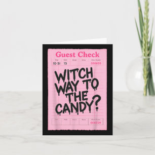Tarjeta Gracioso Invitado De Halloween Cheque De Brujas Ca