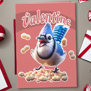 Tarjeta Gracioso Jay Blue Valentine Playrazy Crazy Bird Pe