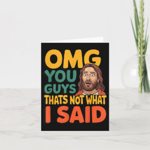 Tarjeta Gracioso Jesús Eso No Es Lo Que Dijo Dios Religios