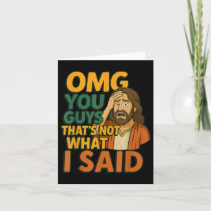 Tarjeta Gracioso Jesús Eso No Es Lo Que Dijo Dios Religios