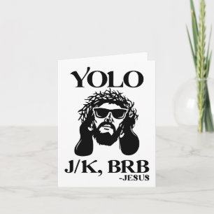 Tarjeta Gracioso Jesús Yolo Jk Brb Feliz Pascua Hombres Mu