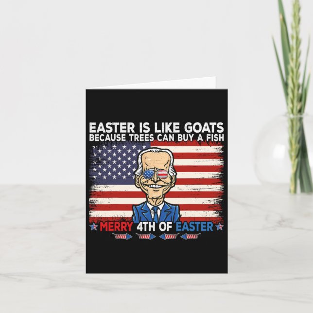 Tarjeta Gracioso Joe Biden 4 De Diseño De Pascua 4 (Anverso)