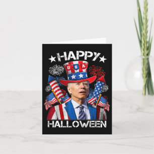Tarjeta Gracioso Joe Biden 4 De Julio Camisa Feliz Hallowe