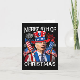 Tarjeta Gracioso Joe Biden 4 De Julio De Navidades