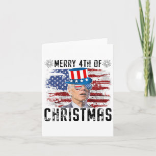 Tarjeta Gracioso Joe Biden 4 De Julio De Navidades