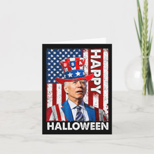 Tarjeta Gracioso Joe Biden 4 De Julio Feliz Halloween Amer