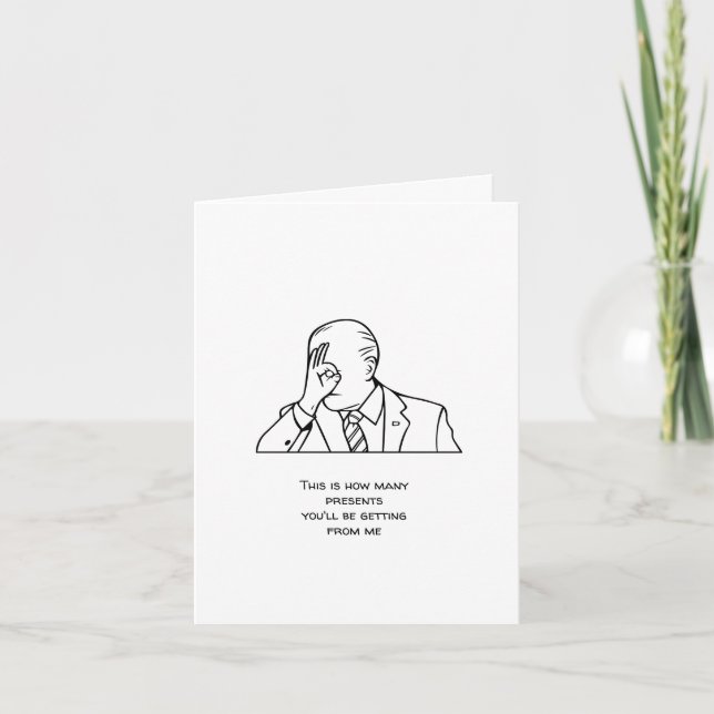 Tarjeta Gracioso Joe Biden haciendo cumpleaños sin Rótulo (Anverso)