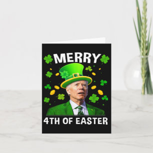 Tarjeta Gracioso Joe Biden St Patricks Day 4 De Marzo Del 