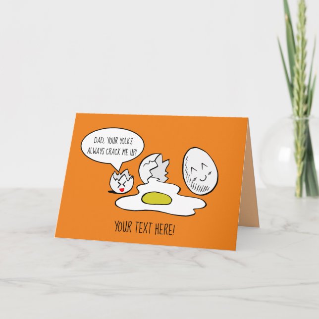 Tarjeta Gracioso juego de palabras personalizado de los pa (Anverso)