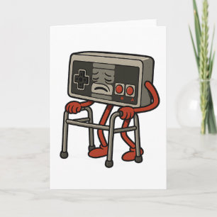 Tarjeta Gracioso juego de videojuegos antiguo retro 80 de