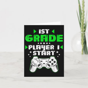 Tarjeta Gracioso Jugador de 1º Grado De Vuelta Al Video De