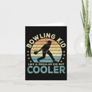 Tarjeta Gracioso Jugador de Bowling infantil