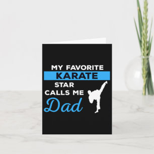 Tarjeta Gracioso Karate Dad Artes Marciales que luchan con