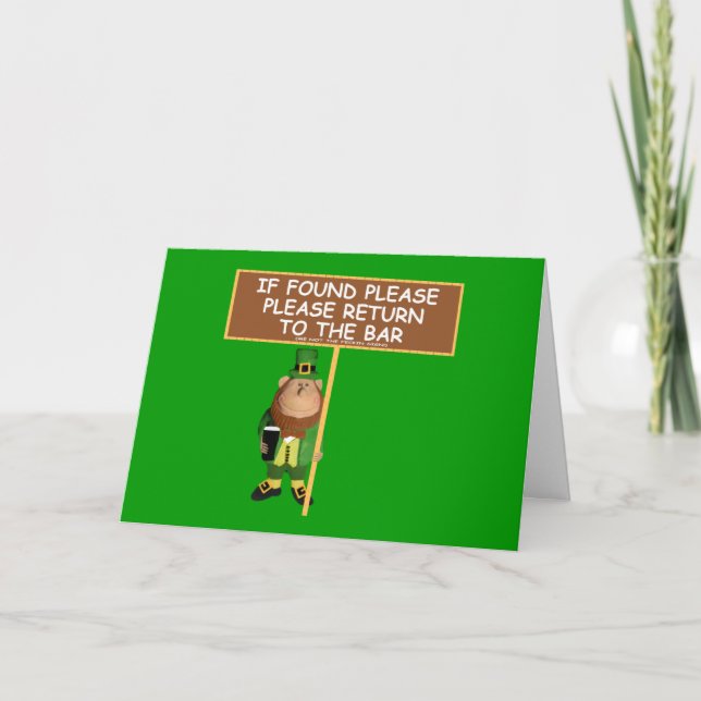 Tarjeta Gracioso leprechaun (Anverso)