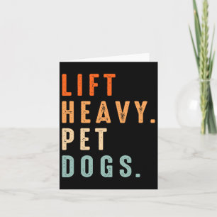 Tarjeta Gracioso Lift Heavy Mascota Perros Gimnasio Peso L