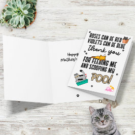 Tarjeta Gracioso lindo feliz día de la madre desde el gato