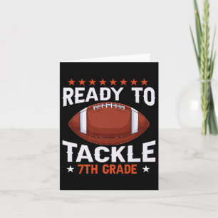 Tarjeta Gracioso Listo Para Enfrentar El Fútbol De 7º Grad