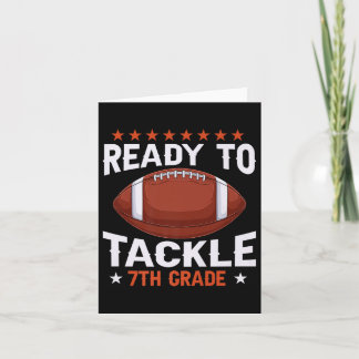 Tarjeta Gracioso Listo Para Enfrentar El Fútbol De 7º Grad