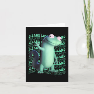 Tarjeta Gracioso Lizard Meme Animal Women Hombres _2