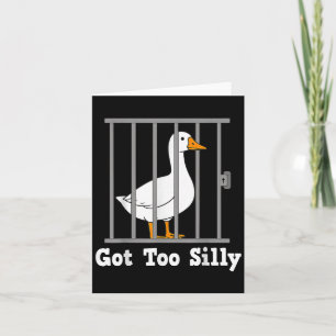 Tarjeta Gracioso Meme De Goose Con Humor Demasiado Silenci