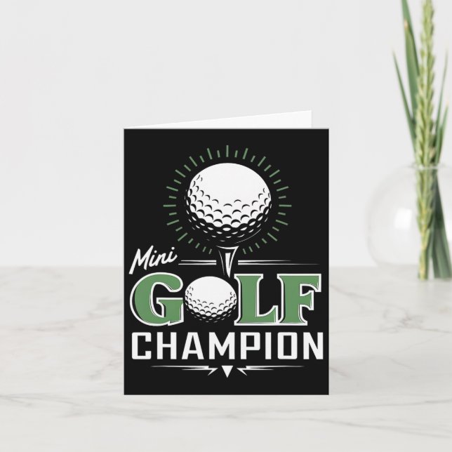 Tarjeta Gracioso Mini Golf Minigolf Campeón de Golf Golfer (Anverso)