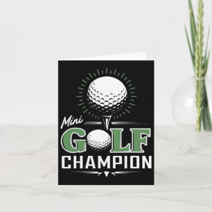 Tarjeta Gracioso Mini Golf Minigolf Campeón de Golf Golfer