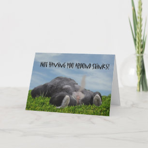 Tarjeta Gracioso mono humorístico que te extrañe